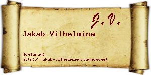 Jakab Vilhelmina névjegykártya